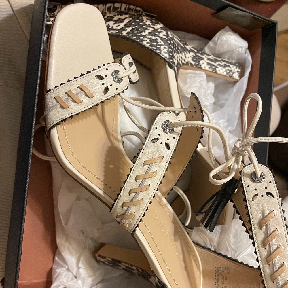 🔥COACH Designer Brand Heel Sandals🔥☀️